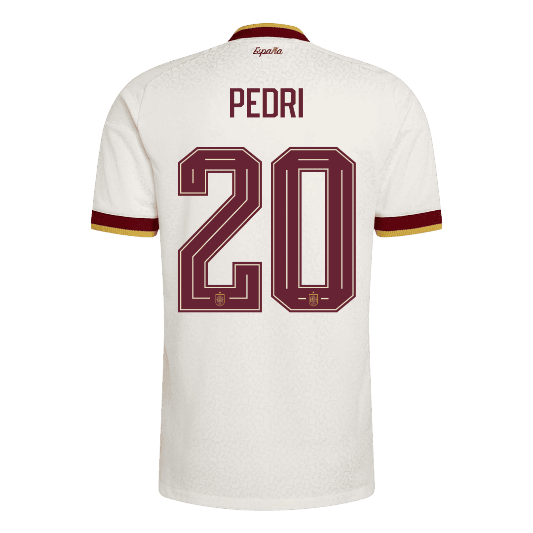 PEDRI #20 Espagne Extérieur Maillot - Coupe du Monde 2026 Blanc Joueur