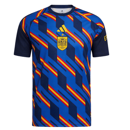 Espagne Pre-Match Maillot - Coupe du Monde 2026 Bleu marine Grande Taille