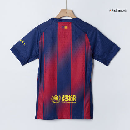 LAMINE YAMAL #10 Barcelone Domicile Maillot 2025/26 Rouge et Bleu Authentique