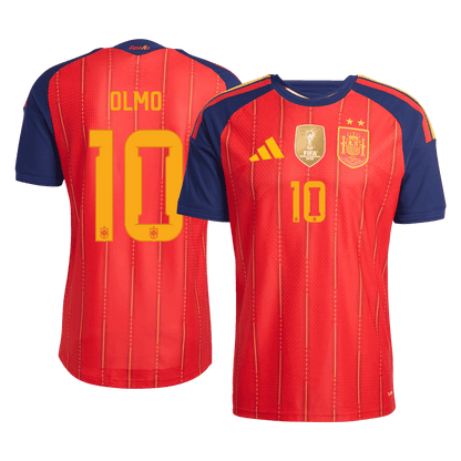 OLMO #10 Espagne Domicile Maillot - Coupe du Monde 2026 Rouge Joueur