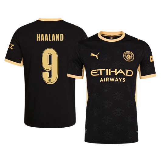 HAALAND #9 Manchester City Extérieur Maillot 2026/27 Noir Joueur - UCL