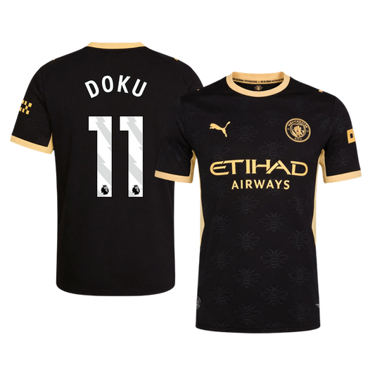 DOKU #11 Manchester City Extérieur Maillot 2026/27 Noir Joueur