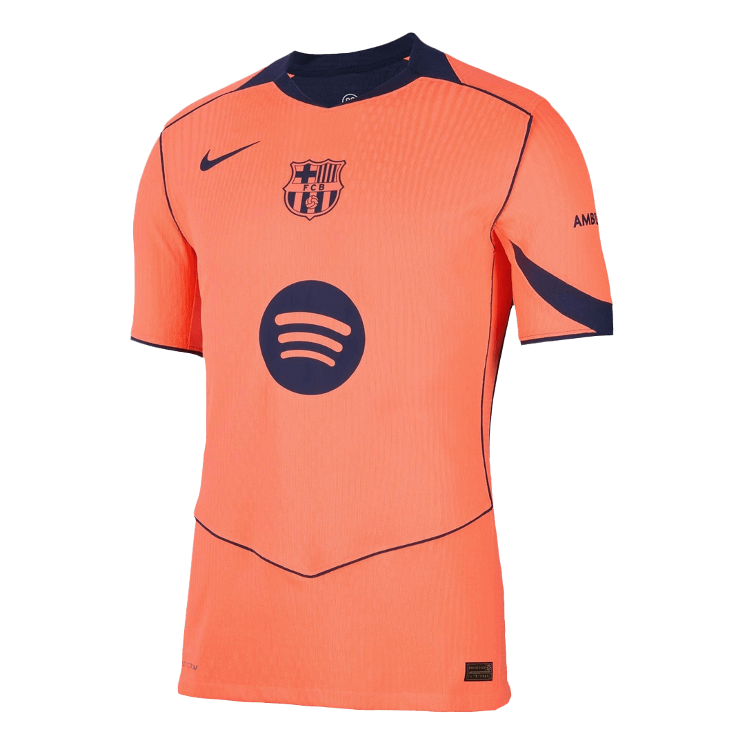 ROONY #19 Barcelone Third Maillot 2025/26 Orange Authentique - UCL