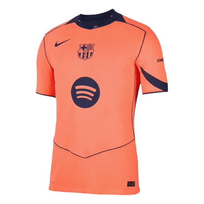 RAPHINHA #11 Barcelone Third Maillot 2025/26 Orange Authentique - UCL