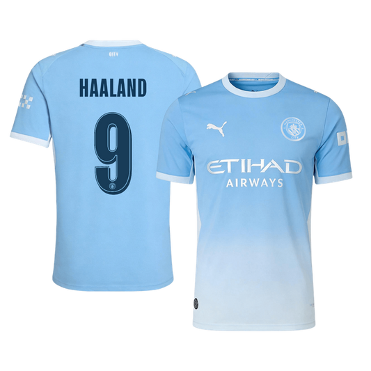 HAALAND #9 Manchester City Domicile Maillot 2026/27 Bleu Joueur - UCL