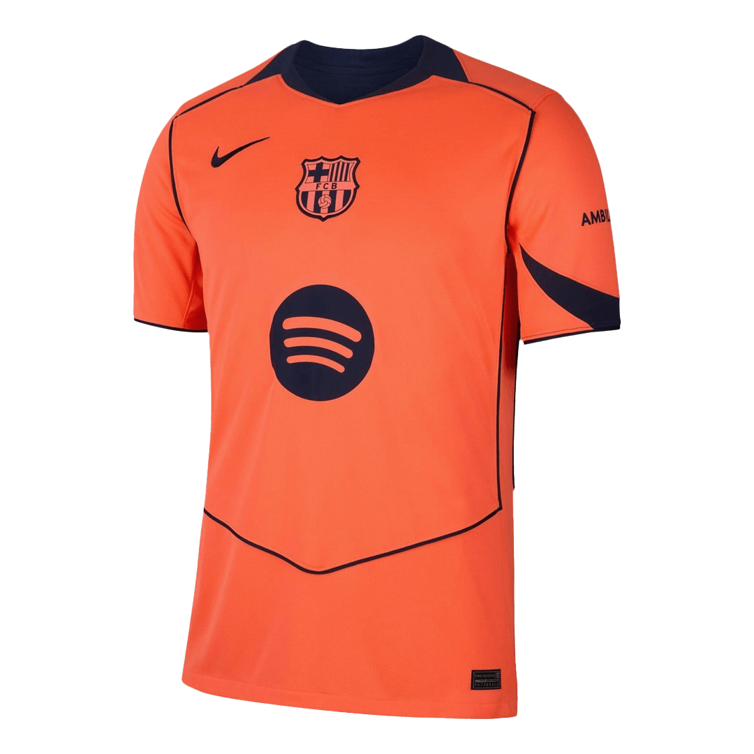 Barcelone Third Maillot 2025/26 Orange Grande Taille