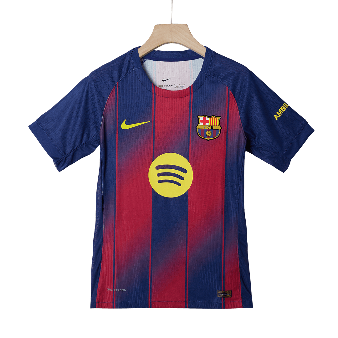 KOUNDE #23 Barcelone Domicile Maillot 2025/26 Rouge et Bleu Authentique - UCL