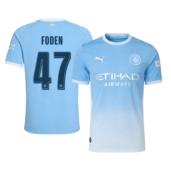 FODEN #47 Manchester City Domicile Maillot 2026/27 Bleu Joueur - UCL