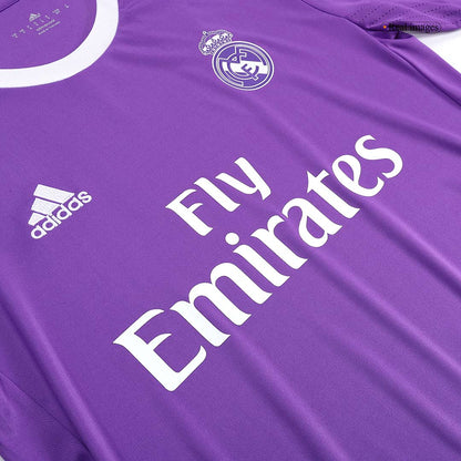 SERGIO RAMOS #4 Retro Real Madrid Extérieur Maillot Manches Longues 2016/17