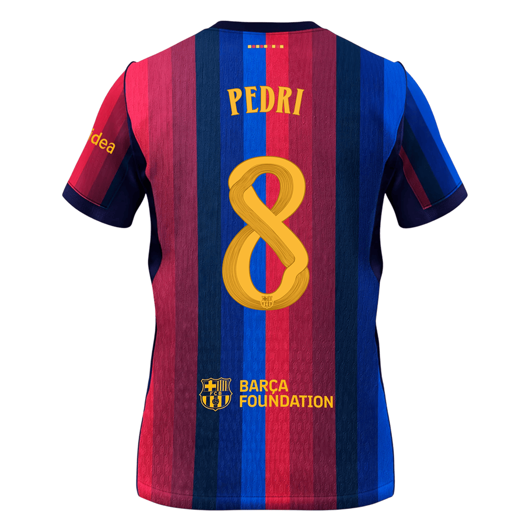 PEDRI #8 Barcelone Domicile Maillot 2026/27 Blue&Garnet - UCL
