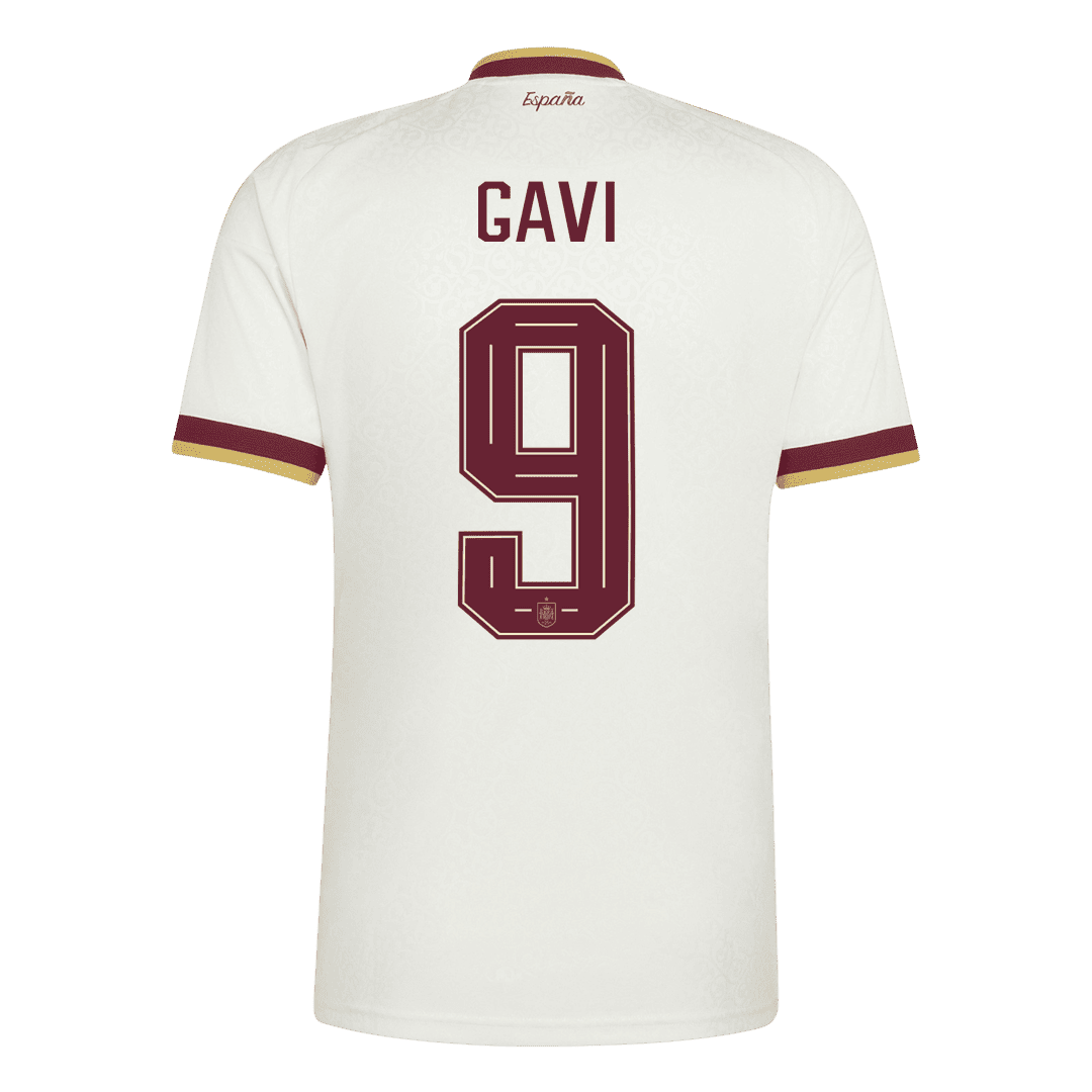 GAVI #9 Espagne Extérieur Maillot 2 Stars - Champion Edition - Coupe du Monde 2026 Blanc